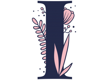 Floral Alphabet I Letter