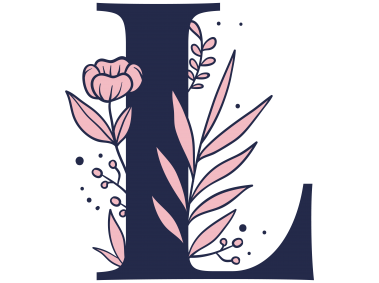 Floral Alphabet L Letter