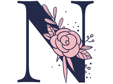 Floral Alphabet N Letter