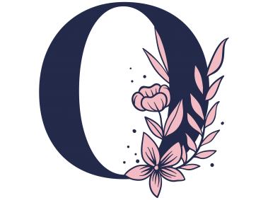 Floral Alphabet O Letter