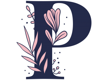 Floral Alphabet P Letter
