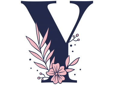 Floral Alphabet Y Letter