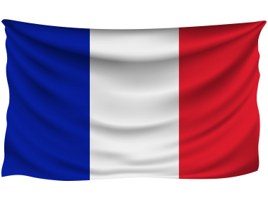 France Wrinkled Flag