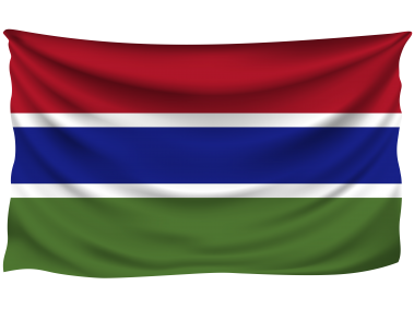 Gambia Wrinkled Flag