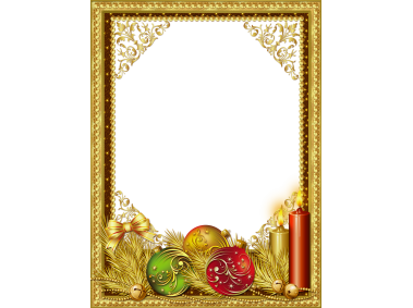 Gold Christmas Photo Frame