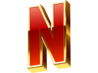 Golden N Letter