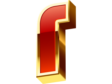Golden R Letter