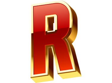 Golden R Letter