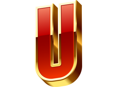 Golden U Letter