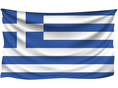 Greece Wrinkled Flag