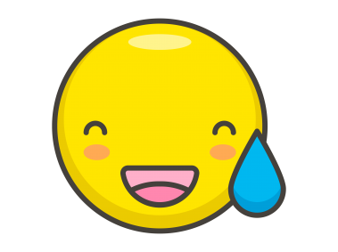 Grinning Face with Sweat Emoji
