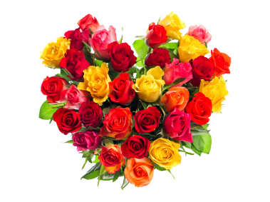 Heart with flowers