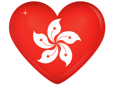 Hong Kong Large Heart Flag