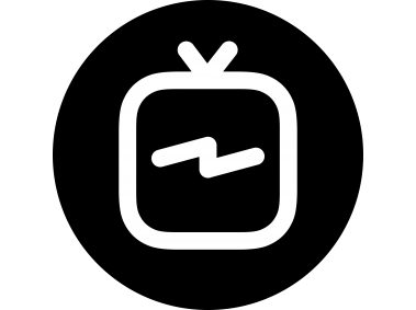 IGTV Logo Circle Black and White