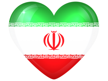 Iran Large Heart Flag