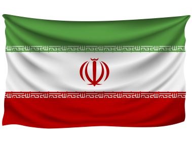 Iran Wrinkled Flag