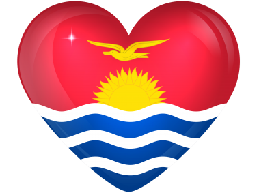 Kiribati Large Heart Flag