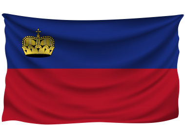 Liechtenstein Wrinkled Flag