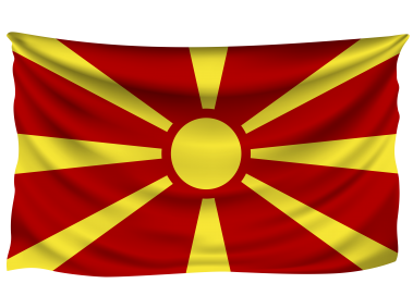 Macedonia Wrinkled Flag