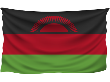 Malawi Wrinkled Flag