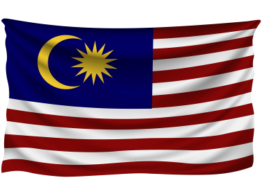Malaysia Wrinkled Flag