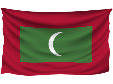 Maldives Wrinkled Flag