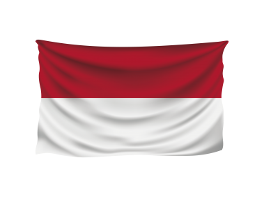 Monaco Wrinkled Flag