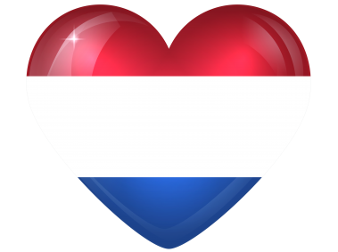 Netherlands Large Heart Flag