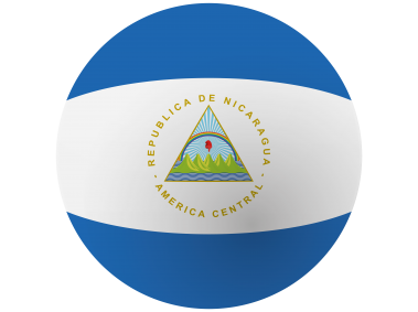 Nicaragua Round Flag