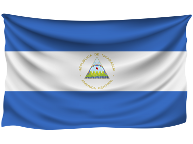 Nicaragua Wrinkled Flag