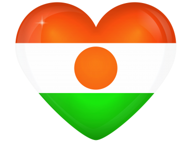 Niger Large Heart Flag