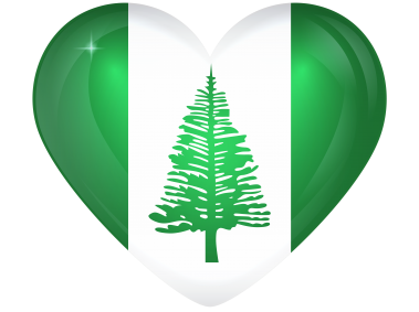 Norfolk Island Large Heart Flag