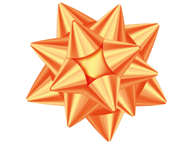 Orange Gift Bow