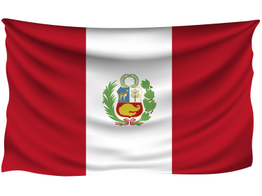 Peru Wrinkled Flag