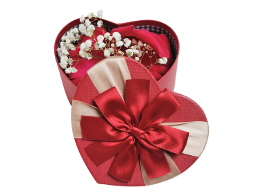 Red Heart Box Flower