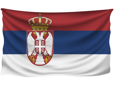 Serbia Wrinkled Flag