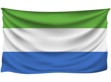 Sierra Leone Wrinkled Flag
