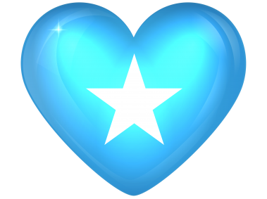 Somalia Large Heart Flag