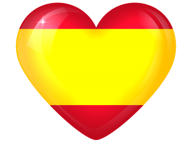Spain Large Heart Flag