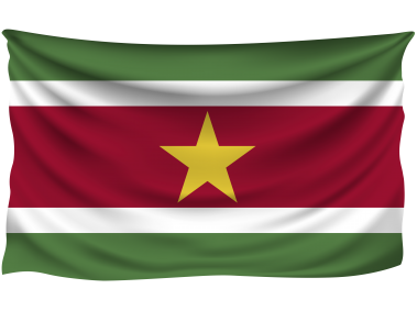 Suriname Wrinkled Flag