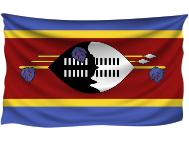 Swaziland Wrinkled Flag