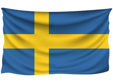 Sweden Wrinkled Flag
