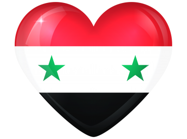 Syria Large Heart Flag