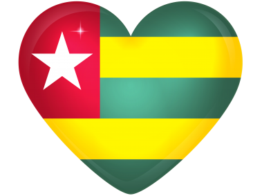 Togo Large Heart Flag