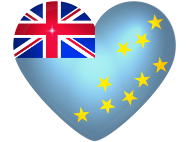 Tuvalu Large Heart Flag