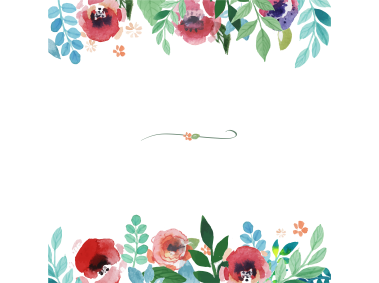 Watercolor Floral Borders
