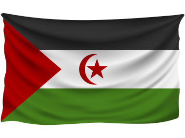 Western Sahara Wrinkled Flag