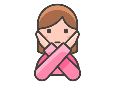 Woman Gesturing NO Emoji