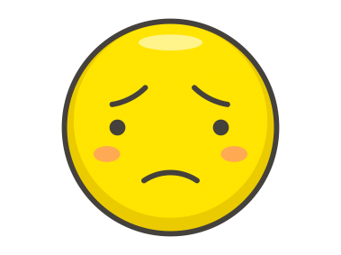 Worried Face Emoji