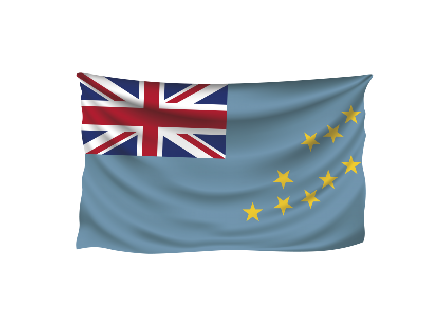 Tuvalu Wrinkled Flag